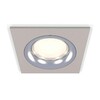 Миниатюра фото комплект встраиваемого светильника ambrella light techno spot xc7633003 sgr/psl серый песок/серебро полированное (c7633, n7012) | 220svet.ru