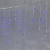 Миниатюра фото гирлянда бахрома 3,1 x 0,5 м синяя 220в, 150 led, провод прозрачный пвх, ip54 ltc pil150-10-2b | 220svet.ru