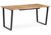 Миниатюра фото стол деревянный раскладной лота лофт 120 25 мм черный матовый / дуб вотан | 220svet.ru