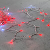Миниатюра фото гирлянда нить 10м красная с мерцанием белого диода 220в, 100 led, провод прозрачный пвх, ip54 ltc pst100blw-10-2r | 220svet.ru