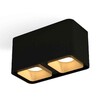 Миниатюра фото комплект накладного светильника ambrella light techno spot xs7851004 sbk/sgd черный песок/золото песок (c7851, n7704) | 220svet.ru