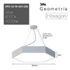 Миниатюра фото подвесной светодиодный cветильник эра hexagon spo-121-w-40k-038 38вт 4000к белый б0050550 | 220svet.ru