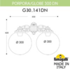 Миниатюра фото светильник уличный настенный fumagalli porpora/g300 g30.141.000.wye27dn | 220svet.ru
