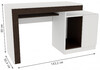 Миниатюра фото компьютерный стол woodville модена белый / венге 563538 | 220svet.ru