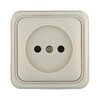 Миниатюра фото розетка lk studio открытой установки без заземляющих контактов с защитными шторками (бежевый) 813301 | 220svet.ru