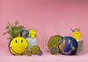 Миниатюра фото подушка gradient smiley seletti | 220svet.ru