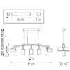 Миниатюра фото подвесная люстра lightstar rullo (571735+214431-5) lr735315 | 220svet.ru