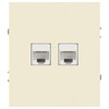 Миниатюра фото розетка эра arktik 16-3108-02 информационная двойная 2xrj45 слоновая кость б0070485 | 220svet.ru