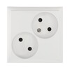 Миниатюра фото розетка lk studio двойная без з/к, со шторками (белый) lk60 863604-1 | 220svet.ru