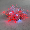 Миниатюра фото гирлянда нить 10м красная с мерцанием белого диода 24в, 100 led, провод прозрачный пвх, ip54 ltc pst100blw-10-1r | 220svet.ru