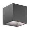 Миниатюра фото уличный настенный светодиодный светильник ideal lux rubik ap1 antracite 4000k | 220svet.ru