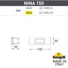 Миниатюра фото светильник для подсветки лестниц встраиваемый fumagalli nina 150 6c1.000.000.byj1l | 220svet.ru