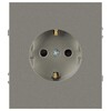 Миниатюра фото розетка эра arktik 16-2102-07 с заземлением 2p+e schuko со шторками 16а-250в титан б0070430 | 220svet.ru