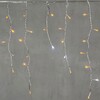 Миниатюра фото гирлянда бахрома 4,9 x 0,5 м желтая с мерцанием белого диода 220в, 240 led, провод прозрачный пвх, ip54 ltc pil240blw-10-2y | 220svet.ru