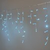 Миниатюра фото гирлянда бахрома с колпачком 3,1 x 0,5 м небесно-голубая 220в, 120 led, провод прозрачный пвх, ip65 ltc pil120cap-10-2sb | 220svet.ru