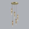 Миниатюра фото подвесная светодиодная люстра odeon light scrow 5058/25la золотой | 220svet.ru