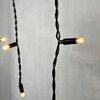 Миниатюра фото гирлянда бахрома с колпачком 3,2 x 0,9 м тепло-белая 220в, 168 led, провод черный пвх, ip65 ltc pil180cap-11-2ww | 220svet.ru