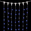 Миниатюра фото гирлянда занавес 2 x 2 м синий с мерцанием белого диода 220в, 400 led, провод прозрачный пвх, ip54 ltc pcl402blw-10-2b | 220svet.ru