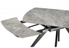 Миниатюра фото керамический стол раскладной woodville silvi 120(180)x80 серый / черный 15862 | 220svet.ru