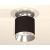 Миниатюра фото комплект накладного светильника ambrella light techno spot xs7402082 sbk/psl черный песок/серебро полированное (n7927, c7402, n7032) | 220svet.ru