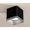Миниатюра фото комплект накладного светильника ambrella light techno spot xs7806003 sbk/ssl черный песок/серебро песок (c7806, n7703) | 220svet.ru
