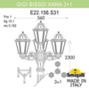 Миниатюра фото садово-парковый фонарь fumagalli gigi bisso/anna 3+1 e22.156.s31.vye27 | 220svet.ru
