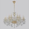 Миниатюра фото подвесная люстра crystal lux monica sp10+5 gold | 220svet.ru