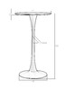 Миниатюра фото стол барный dobrin mia bar lmzl-td09_w-m_mdf-white-12628 | 220svet.ru