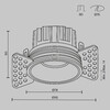 Миниатюра фото встраиваемый точечный светодиодный светильник maytoni round dl058-12w3k-trs-bs | 220svet.ru