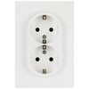 Миниатюра фото розетка эра arktik 16-2104-08 двойная с заземлением 2x2p+e schuko 16а-250в белый матовый б0070451 | 220svet.ru