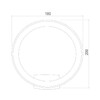 Миниатюра фото уличный настенный светодиодный светильник elektrostandard ring 1710 techno led белый a054931 | 220svet.ru