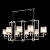 Миниатюра фото подвесная люстра crystal lux sp8 l1000 nickel/white | 220svet.ru